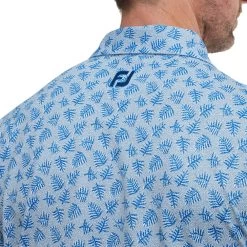 FootJoy Shadow Palm Print Pique Mens Golf Polo Shirt -FootJoy b54f2dspbhl