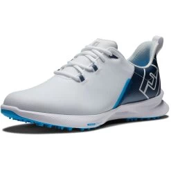 FootJoy Fuel Sport Golf Shoes White/Blue 9 FootJoy Fuel Sport Golf Shoes White/Blue -FootJoy footjoy fuel sport golf shoes white blue 55454 toe itempicture