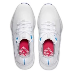 FootJoy HyperFlex Golf Shoes White/Blue -FootJoy footjoy hyperflex golf shoes white blue 51118 top itempicture