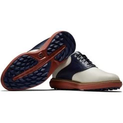 FootJoy Traditions SL Golf Shoes Cream/Navy 10 FootJoy Traditions SL Golf Shoes Cream/Navy -FootJoy footjoy traditions sl golf shoes cream navy 57925 combo itempicture