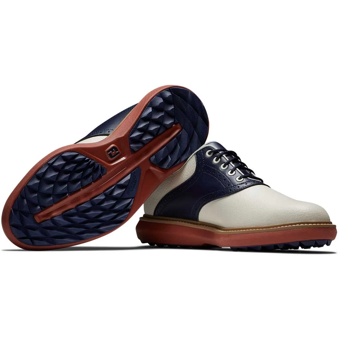 FootJoy Traditions SL Golf Shoes Cream/Navy 4 FootJoy Traditions SL Golf Shoes Cream/Navy - Image 4