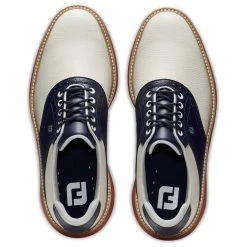 FootJoy Traditions SL Golf Shoes Cream/Navy 12 FootJoy Traditions SL Golf Shoes Cream/Navy -FootJoy footjoy traditions sl golf shoes cream navy 57925 top itempicture