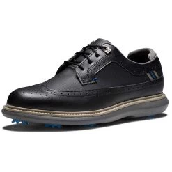FootJoy Traditions Wing Tip Golf Shoes Black/Blue/Grey 12 FootJoy Traditions Wing Tip Golf Shoes Black/Blue/Grey -FootJoy footjoy traditions wing tip golf shoes black blue grey toe itempicture