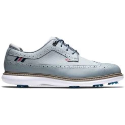 FootJoy Traditions Wing Tip Golf Shoes Grey/Navy/Red