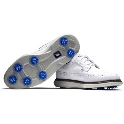 FootJoy Traditions Wing Tip Golf Shoes White/Navy/Grey -FootJoy footjoy traditions wing tip golf shoes white navy grey combo itempicture