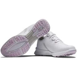 FootJoy Women's FJ Fuel Golf Shoes White/White/Pink -FootJoy footjoy womens fj fuel golf shoes 92373 white white pink beauty itempicture