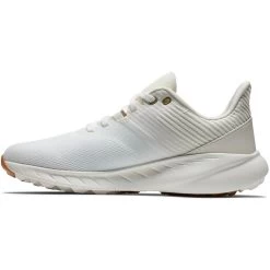 FootJoy Women's Flex Golf Shoes White/Beige -FootJoy footjoy womens flex golf shoes white beige 95718 spine itempicture