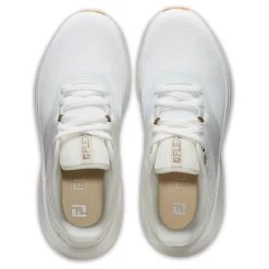 FootJoy Women's Flex Golf Shoes White/Beige -FootJoy footjoy womens flex golf shoes white beige 95718 top itempicture