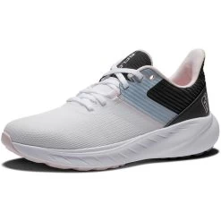 FootJoy Women's Flex Golf Shoes White/Black -FootJoy footjoy womens flex golf shoes white black 95719 toe itempicture