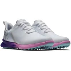 FootJoy Women's Fuel Sport Golf Shoes White/Purple -FootJoy footjoy womens fuel sport golf shoes white purple 90547 pair itempicture