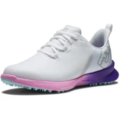FootJoy Women's Fuel Sport Golf Shoes White/Purple -FootJoy footjoy womens fuel sport golf shoes white purple 90547 toe itempicture