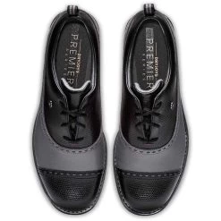 FootJoy Women's Premiere Series Golf Shoes Cap Toe Charcoal/Black 12 FootJoy Women's Premiere Series Golf Shoes Cap Toe Charcoal/Black -FootJoy footjoy womens premiere series golf shoes charcoal black cap toe top itempicture