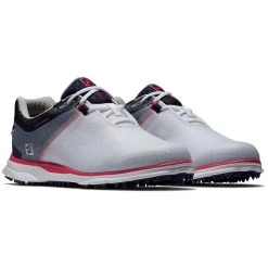 FootJoy Women's Pro SL Sport Golf Shoes White/Navy/Pink -FootJoy footjoy womens pro sl sport golf shoes white navy pink 98147 pair itempicture