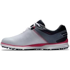 FootJoy Women's Pro SL Sport Golf Shoes White/Navy/Pink -FootJoy footjoy womens pro sl sport golf shoes white navy pink 98147 side itempicture