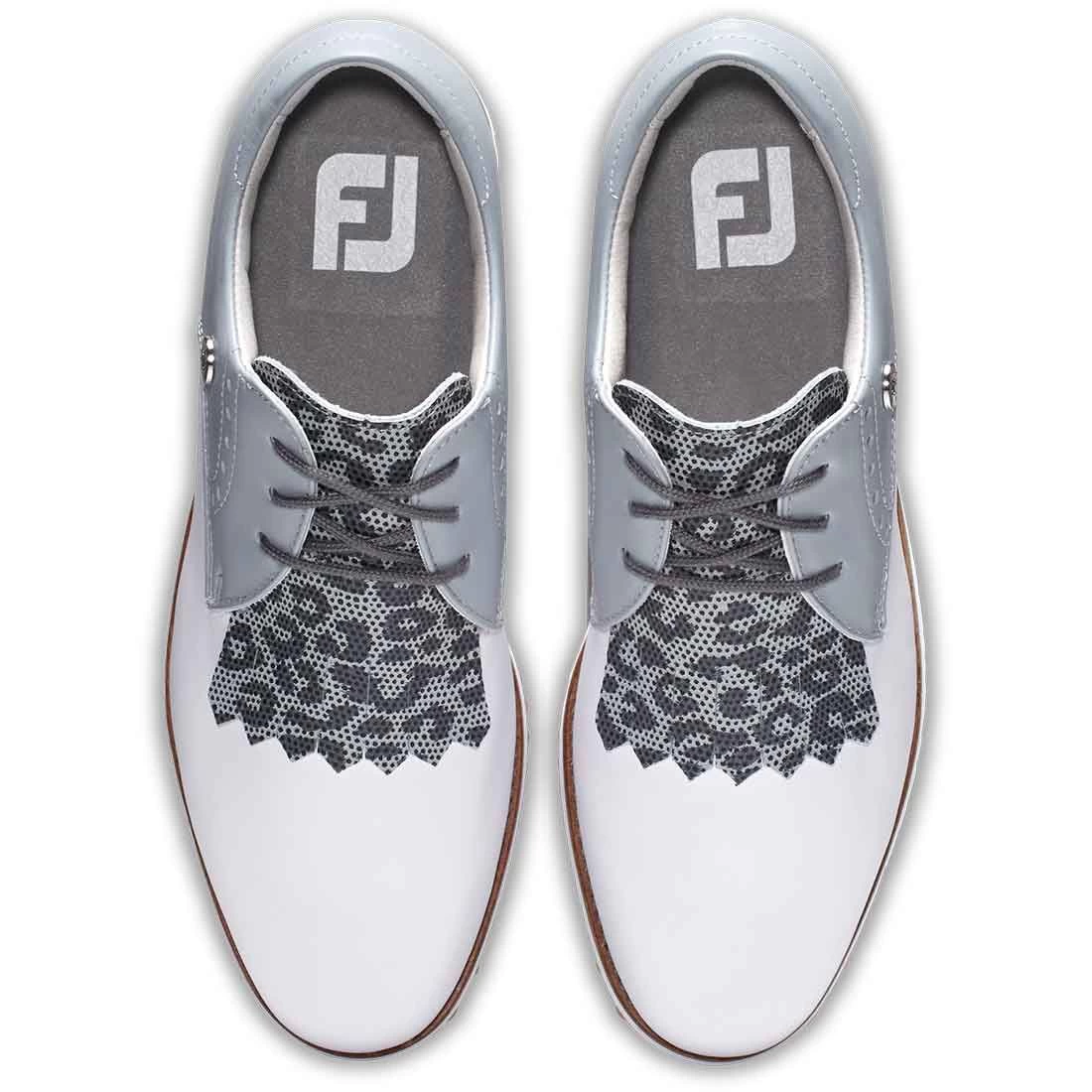 FootJoy Women's Sport Retro Golf Shoes White/Light Grey 6 FootJoy Women's Sport Retro Golf Shoes White/Light Grey - Image 6