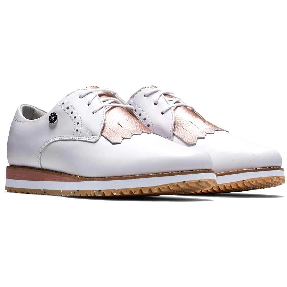 FootJoy Women's Sport Retro Golf Shoes White/Pink 4 FootJoy Women's Sport Retro Golf Shoes White/Pink - Image 4
