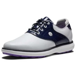 FootJoy Women's Traditions SL Golf Shoes White/Navy -FootJoy footjoy womens traditions sl golf shoes white navy 97899 toe itempicture