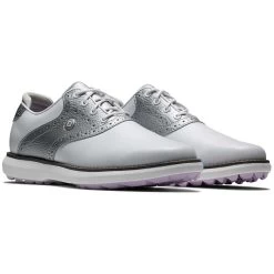 FootJoy Women's Traditions SL Golf Shoes White/Silver -FootJoy footjoy womens traditions sl golf shoes white silver 97897 pair itempicture