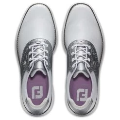 FootJoy Women's Traditions SL Golf Shoes White/Silver -FootJoy footjoy womens traditions sl golf shoes white silver 97897 top itempicture