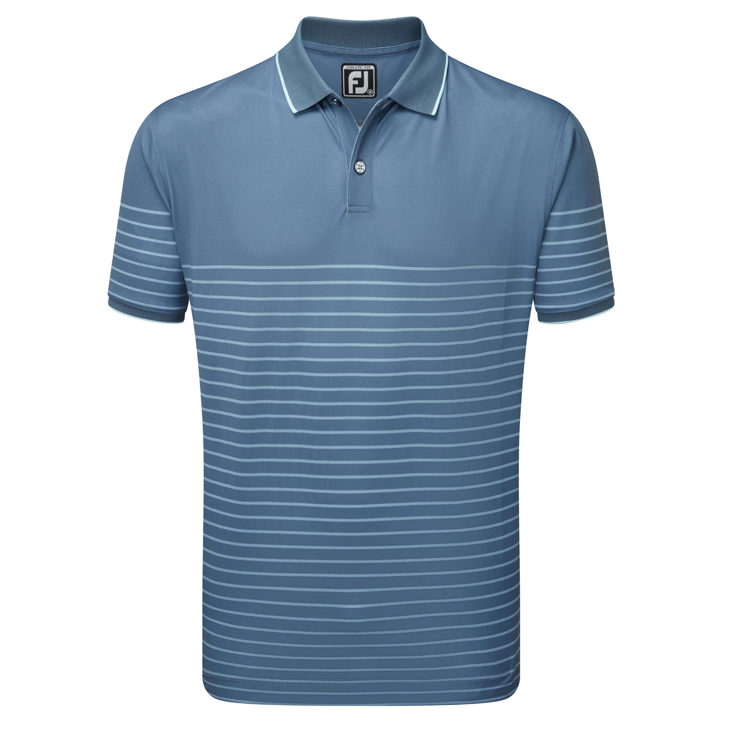 Footjoy Mens Breton Stripe Pique Polo Shirt 1 Footjoy Mens Breton Stripe Pique Polo Shirt