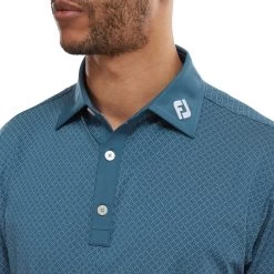 FootJoy Diamond Dot Print Lisle Mens Golf Polo Shirt -FootJoy iibndpljqsk