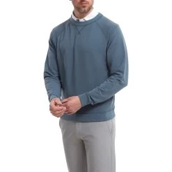 FootJoy French Terry Crew Neck Mens Golf Sweater -FootJoy lvnftvw4nzw