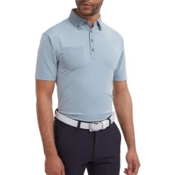 FootJoy Tonal Trim Solid With Pocket Lisle Mens Polo Shirt -FootJoy mkrhqrwb3pt