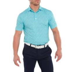 FootJoy Tossed Tulips Lisle Mens Golf Polo Shirt -FootJoy ng13g1y1cc0