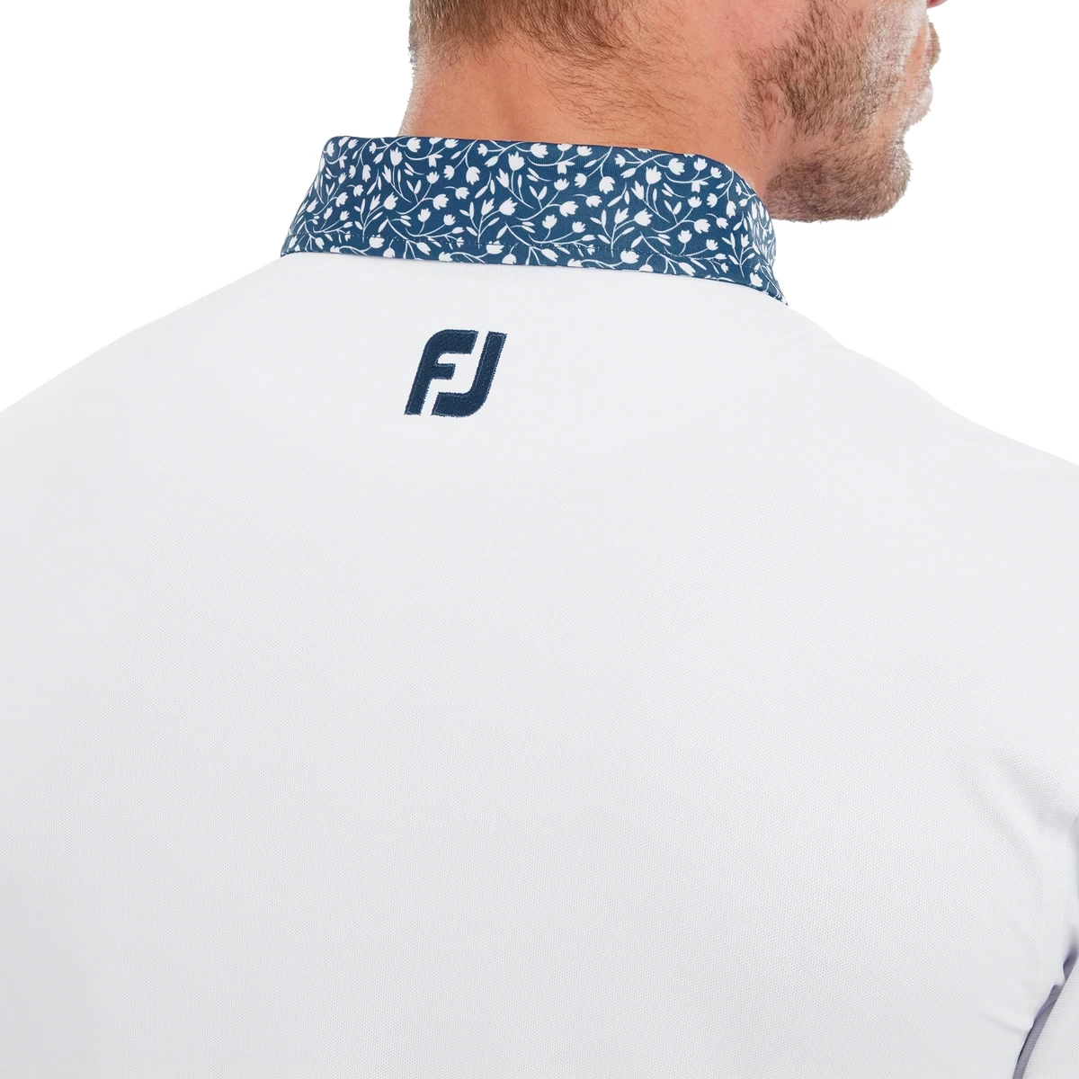 FootJoy Tossed Tulip Trim Pique Mens Golf Polo Shirt 5 FootJoy Tossed Tulip Trim Pique Mens Golf Polo Shirt - Image 5