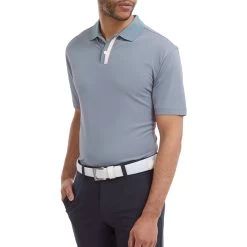 FootJoy Solid With Stripe Placket Pique Mens Golf Polo Shirt -FootJoy ofwwd33hwf4
