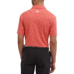FootJoy School Of Fish Print Lisle Mens Golf Polo Shirt -FootJoy og0ay1mcodg
