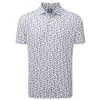 Footjoy Mens EU Mini Floral Lisle Print Polo Shirt