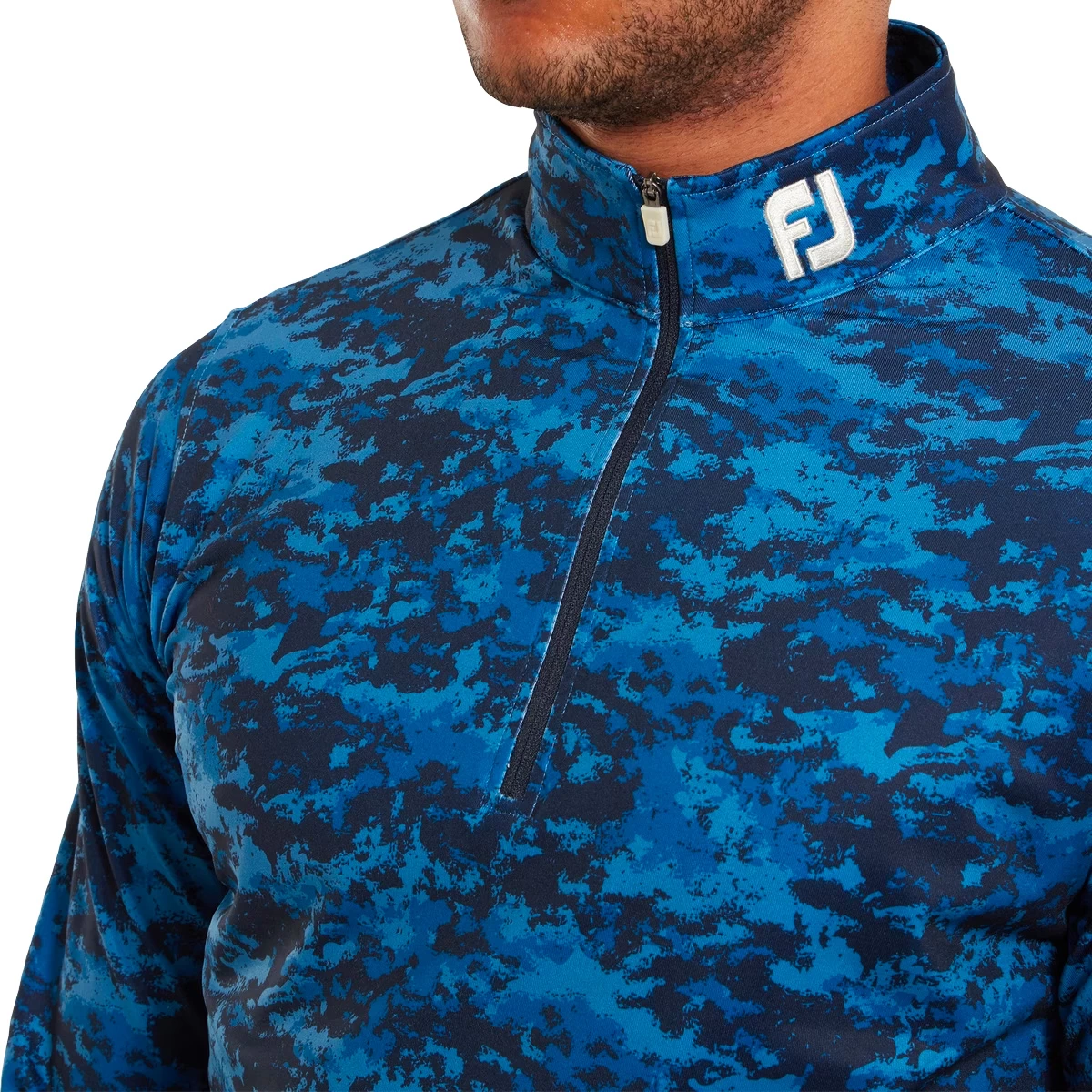 FootJoy Cloud Camo Print Mens Golf Mid Layer 5 FootJoy Cloud Camo Print Mens Golf Mid Layer - Image 5