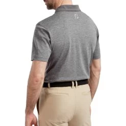 FootJoy Heather Pique Pinstripe Trim Mens Golf Polo Shirt -FootJoy qtqge1y2k5g