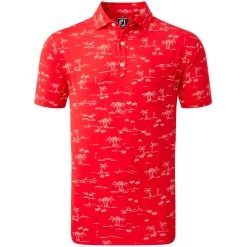FootJoy Tropic Golf Print Lisle Mens Polo Shirt