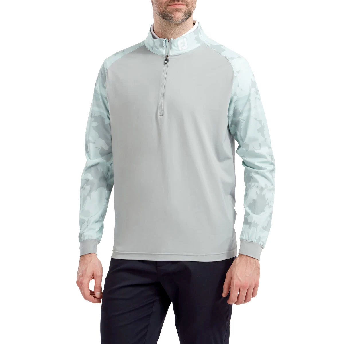 FootJoy Camo Floral Half Zip Mens Golf Mid Layer 2 FootJoy Camo Floral Half Zip Mens Golf Mid Layer - Image 2