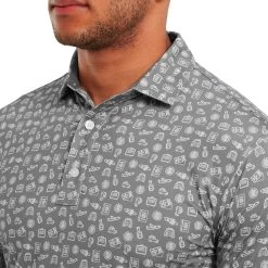 FootJoy Travel Print Lisle Mens Golf Polo Shirt -FootJoy zd3wh5ulpiw